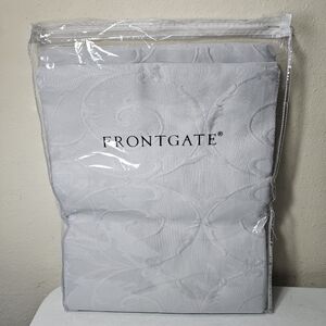 Frontgate Egyptian Cotton Flourish Matelasse Quilt Coverlet Queen Size 96X98 FOG